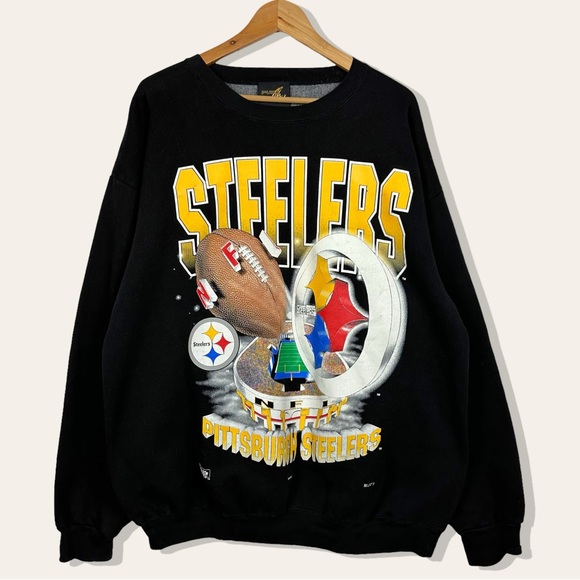 Vintage Other - Pittsburgh Steelers NFL Vintage 90s Graphic Oversized Boxy Crewneck Sweatshirt